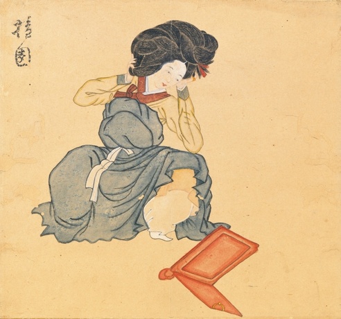 Fig. 2 - An 18th century Korean beauty. Attributed to Kim Hong-Do (A.D. 1745- ?) © Seoul National University Museum